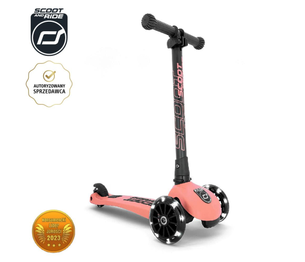 Scoot & Ride Highwaykick 3 LED Hulajnoga Balansowa 3+ Peach - 580582 - zdjęcie 2